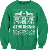 Dachshund Through the Snow Christmas sweatshirt - Kelly