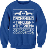 Dachshund Through the Snow Christmas sweatshirt - Royal