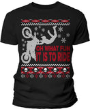 Oh What Fun Dirt Bike Christmas t-shirt - Black