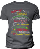 Elf Map Christmas t-shirt - Charcoal
