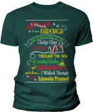 Elf Map Christmas t-shirt - Forest Green