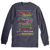 Elf Map Christmas long sleeve shirt - Dark Heather