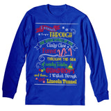 Elf Map Christmas long sleeve shirt - Royal