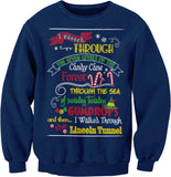 Elf Map Christmas sweatshirt - Navy