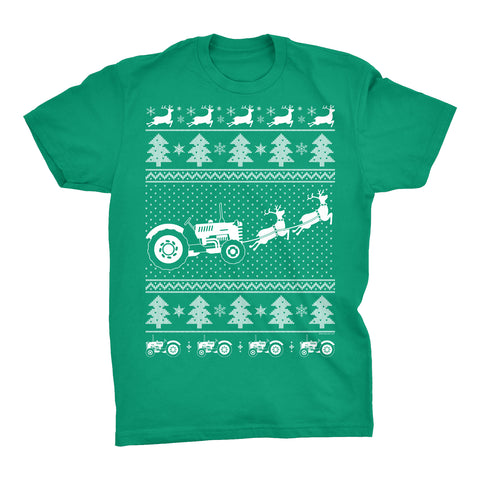 Tractor Farmer Christmas t-shirt - Kelly