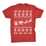 Tractor Farmer Christmas t-shirt - Red