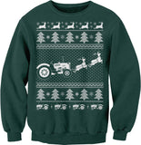 Tractor Farmer Christmas sweatshirt - Forest