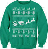 Tractor Farmer Christmas sweatshirt - Kelly