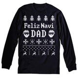 Feliz Navi Dad Christmas long sleeve shirt - Black