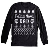 Feliz Navi Dad Christmas long sleeve shirt - Dark Heather