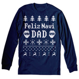 Feliz Navi Dad Christmas long sleeve shirt - Navy
