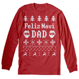Feliz Navi Dad Christmas long sleeve shirt - Red