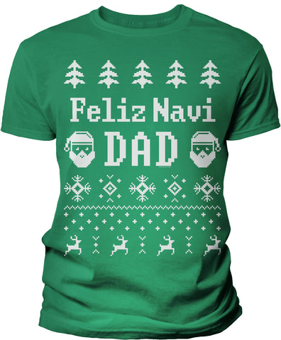 Feliz Navi Dad Christmas t-shirt - Kelly