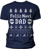 Feliz Navi Dad Christmas t-shirt - Navy