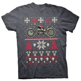 Gear Head Biker Motorcycle Christmas t-shirt - Dark Heather
