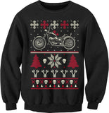 Gear Head Biker Motorcycle Christmas sweatshirt - Black