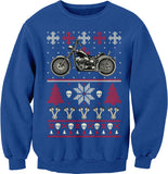 Gear Head Biker Motorcycle Christmas sweatshirt - Royal