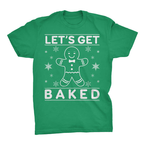 Let's Get Baked Gingerbread Christmas t-shirt - Irish Green