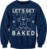Let's Get Baked Gingerbread Christmas sweatshirt - Navy