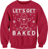Let's Get Baked Gingerbread Christmas sweatshirt - Red