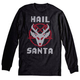 Hail Santa Gothic Christmas long sleeve shirt - Dark Heather