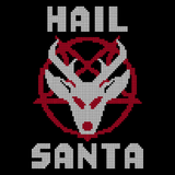 Hail Santa Christmas print preview black