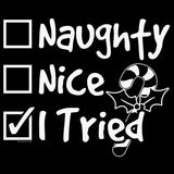 Naughty Nice I Tried Christmas t-shirt - additional product image