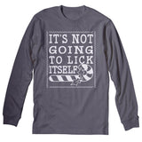It's Not Gonna Lick Itself Christmas long sleeve shirt - Charcoal