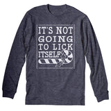 It's Not Gonna Lick Itself Christmas long sleeve shirt - Dark Heather
