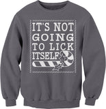 It's Not Gonna Lick Itself Christmas sweatshirt - Charcoal