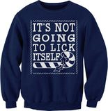 It's Not Gonna Lick Itself Christmas sweatshirt - Navy