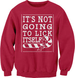 It's Not Gonna Lick Itself Christmas sweatshirt - Red