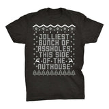Jolliest Bunch of Assholes Christmas t-shirt - Dark Heather