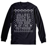 Jolliest Bunch of Assholes Christmas long sleeve shirt - Black