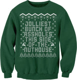 Jolliest Bunch of Assholes Christmas sweatshirt - Forest Green
