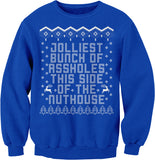 Jolliest Bunch of Assholes Christmas sweatshirt - Royal