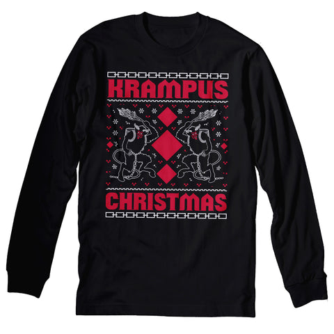 Krampus Christmas long sleeve shirt - Black