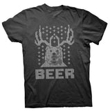 Bear Deer Beer Christmas t-shirt - Black