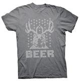 Bear Deer Beer Christmas t-shirt - Charcoal