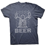 Bear Deer Beer Christmas t-shirt - Navy