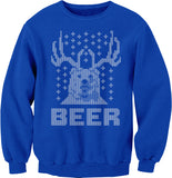 Bear Deer Beer Christmas sweatshirt - Royal