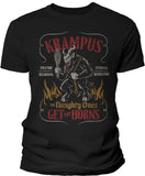 Krampus Naughty Ones Get the Horns Christmas t-shirt - Black
