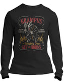 Krampus Naughty Ones Get the Horns Christmas long sleeve shirt - Black