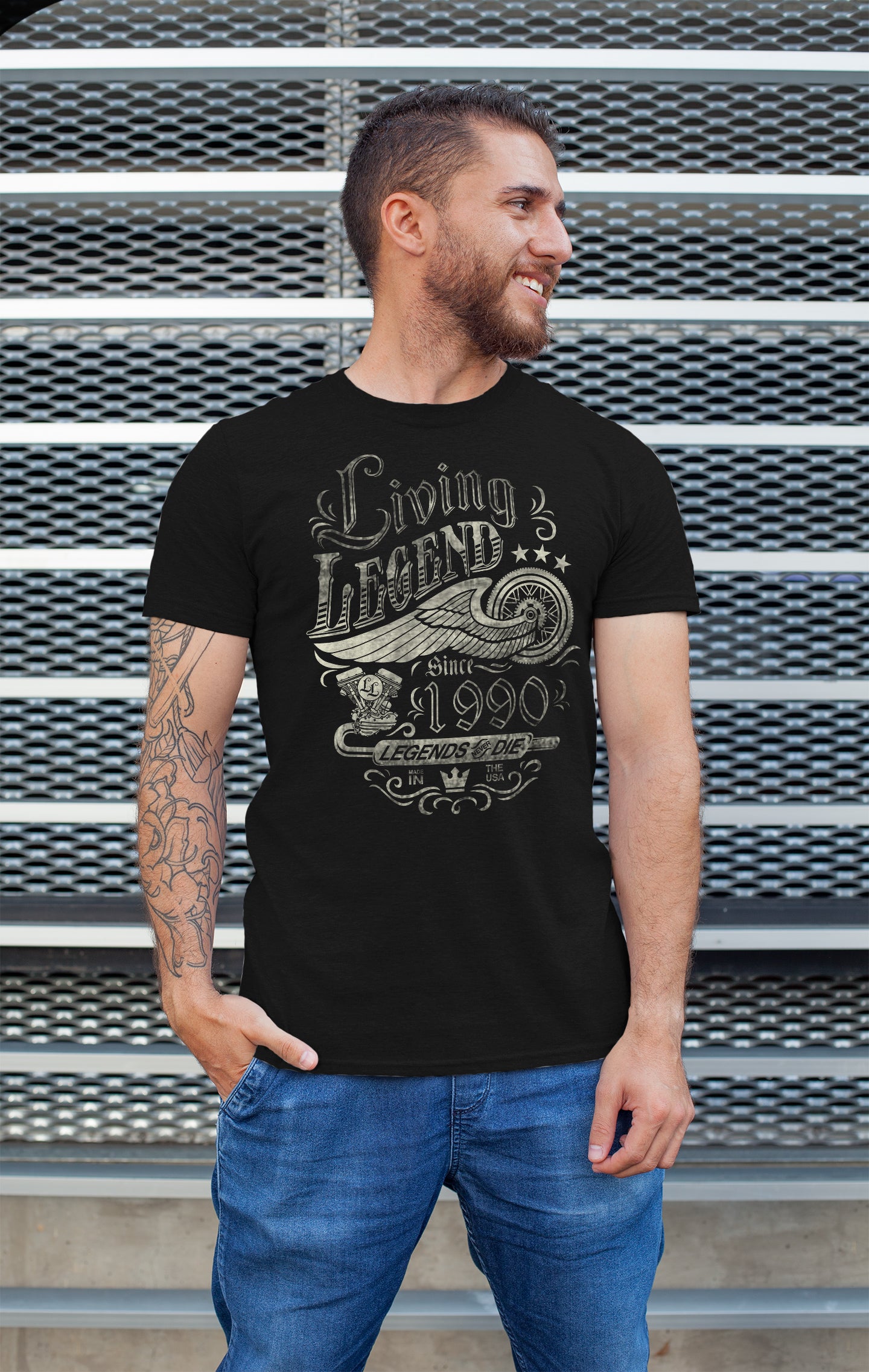 OLD GUYS RULE Men's "Living Legend" Graphic T-Shirt – Funny Gift For Dad, Grandpa
