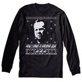 Now I Have a Machine Gun Christmas long sleeve shirt - Dark Heather