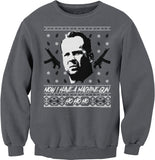 Now I Have a Machine Gun Christmas sweatshirt - Charcoal