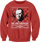 Now I Have a Machine Gun Christmas sweatshirt - Red