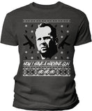 Now I Have a Machine Gun Christmas t-shirt - Dark Heather