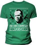 Now I Have a Machine Gun Christmas t-shirt - Irish Green