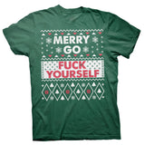 Merry Go Fuck Yourself Christmas t-shirt - Forest Green